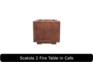 Scatola 2 Fire Table in Cafe Concrete Finish