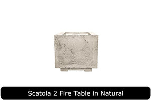 Scatola 2 Fire Table in Natural Concrete Finish
