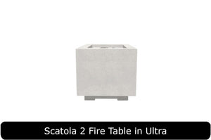 Scatola 2 Fire Table in Ultra Concrete Finish