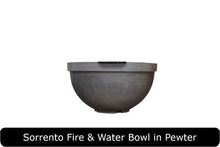 Load image into Gallery viewer, Sorrento Fire &amp; Water Bowl in Pewter Concrete Finish
