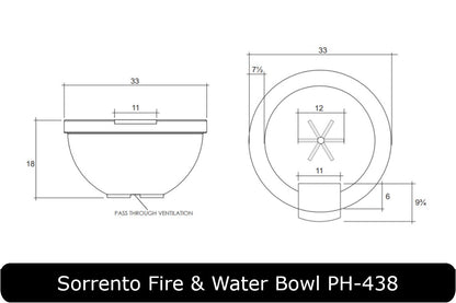 Sorrento Fire Bowl Dimensions