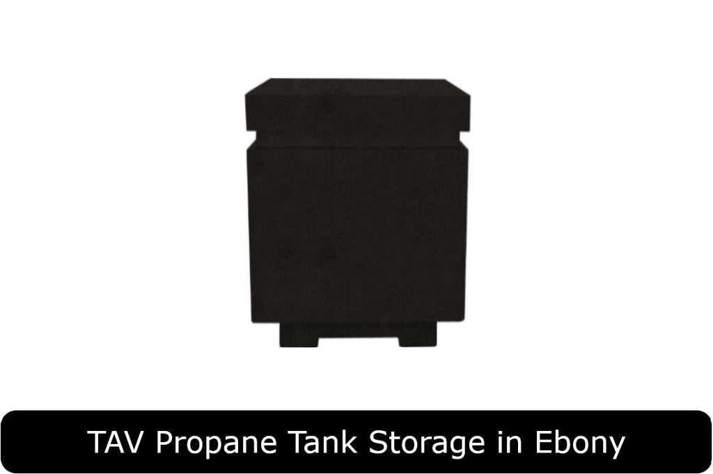 TAV Propane Tank Storage in Ebony Concrete Finish