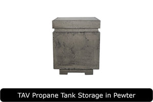 TAV Propane Tank Storage in Pewter Concrete Finish
