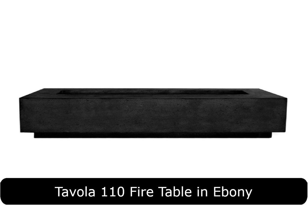 Tavola 110 Fire Table in Ebony Concrete Finish