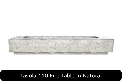 Tavola 110 Fire Table in Natural Concrete Finish