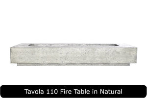 Tavola 110 Fire Table in Natural Concrete Finish