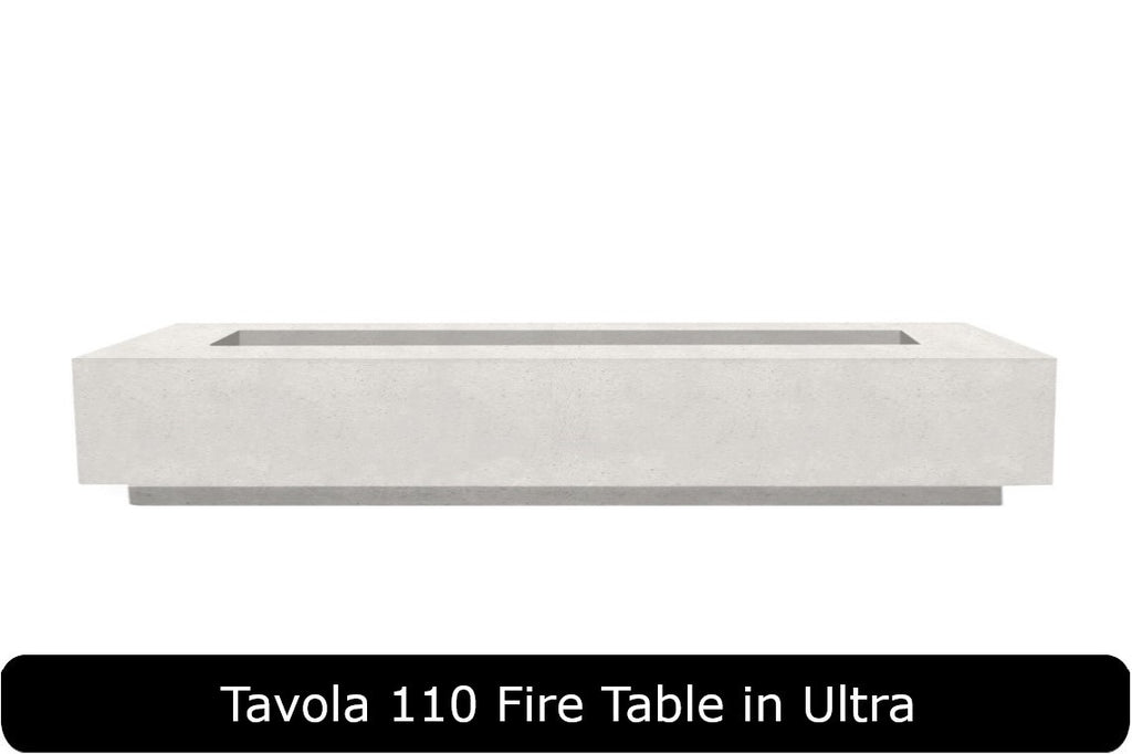 Tavola 110 Fire Table in Ultra Concrete Finish