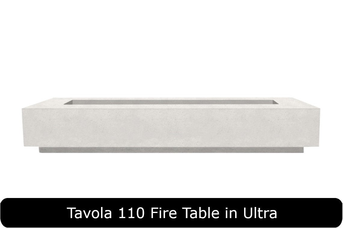 Tavola 110 Fire Table in Ultra Concrete Finish