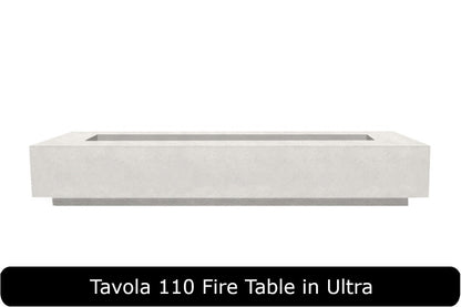 Tavola 110 Fire Table in Ultra Concrete Finish