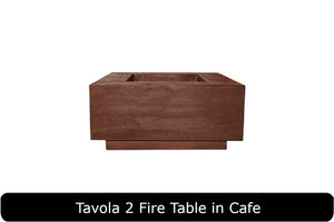 Tavola 2 Fire Table in Cafe Concrete Finish