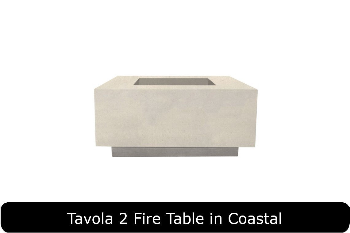 Tavola 2 Fire Table in Coastal Concrete Finish