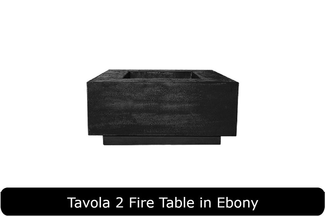 Tavola 2 Fire Table in Ebony Concrete Finish