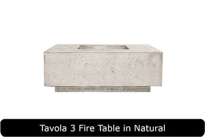 Tavola 3 Fire Table in Natural Concrete Finish