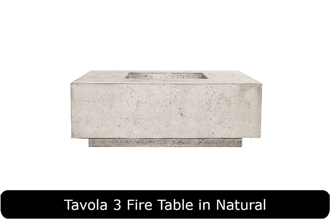 Tavola 3 Fire Table in Natural Concrete Finish
