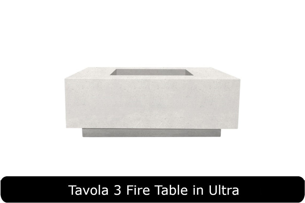 Tavola 3 Fire Table in Ultra Concrete Finish