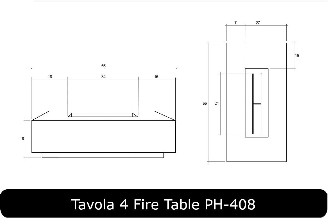 Prism Hardscapes - Tavola 4 Concrete 66" Fire Table