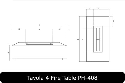 Prism Hardscapes - Tavola 4 Concrete 66" Fire Table