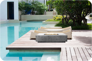 Tavola — Rectangle Concrete Fire Pit Table (66" Length)