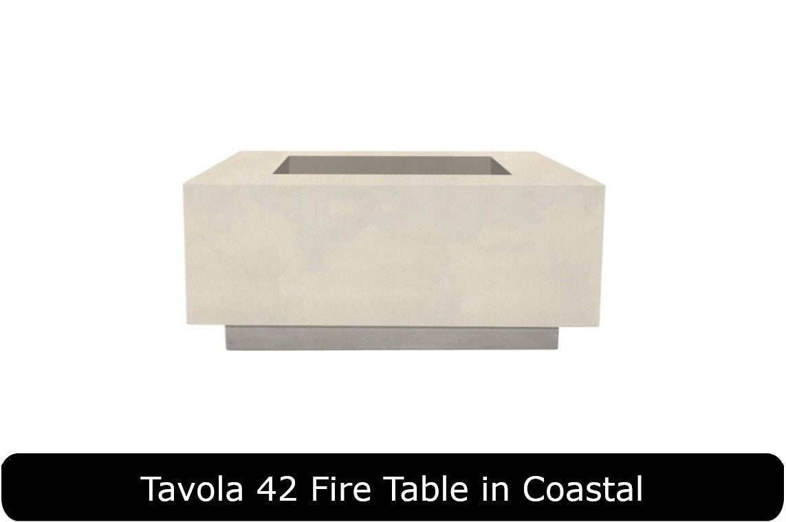 Tavola 42 Fire Table in Coastal Concrete Finish