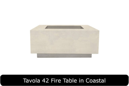 Tavola 42 Fire Table in Coastal Concrete Finish