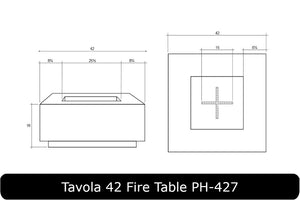 Tavola 42 Fire Table Dimensions