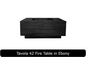 Tavola 42 Fire Table in Ebony Concrete Finish