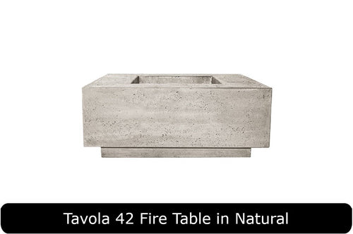 Tavola 42 Fire Table in Natural Concrete Finish