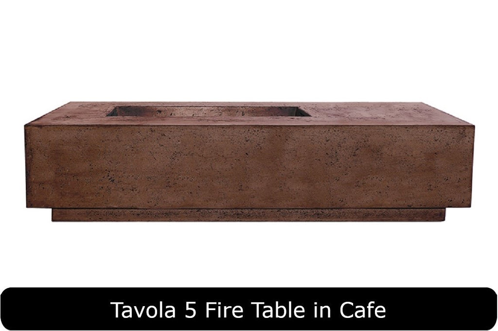 Tavola 5 Fire Table in Cafe Concrete Finish