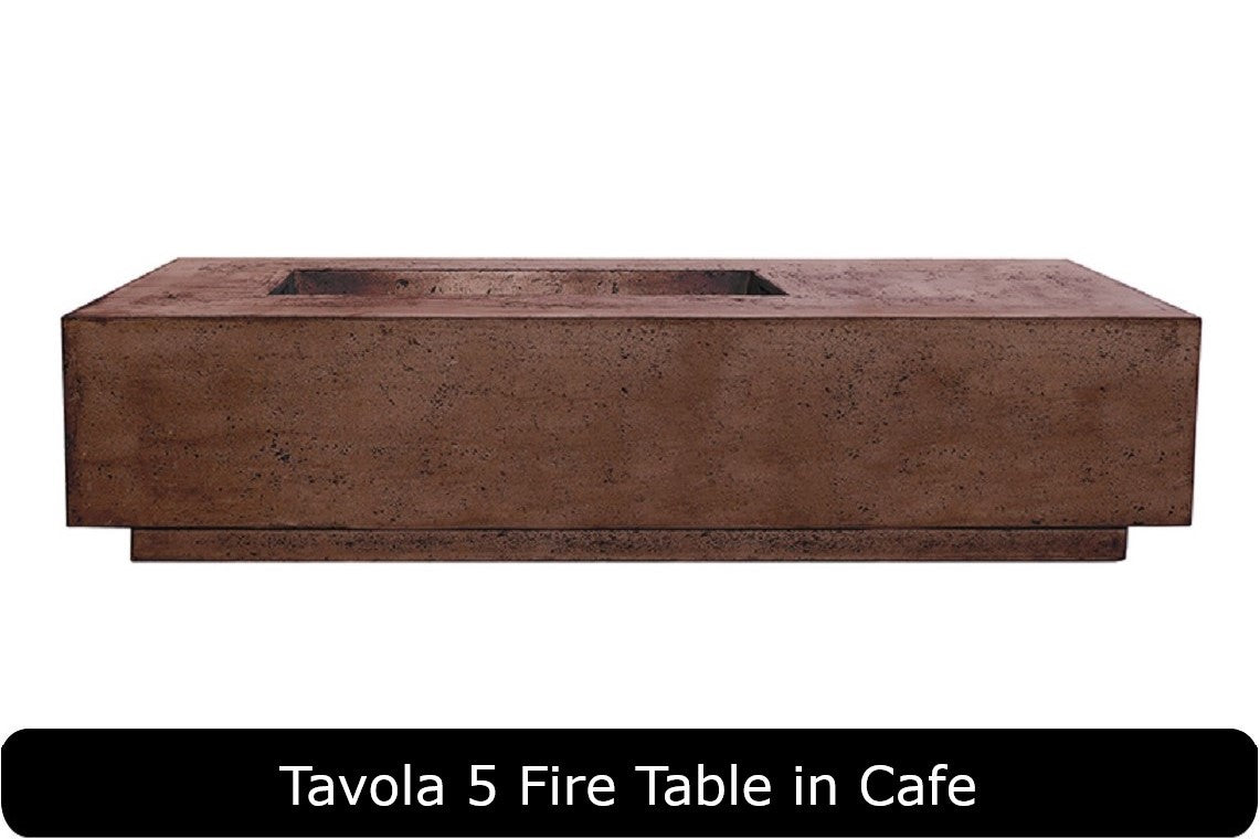 Tavola 5 Fire Table in Cafe Concrete Finish