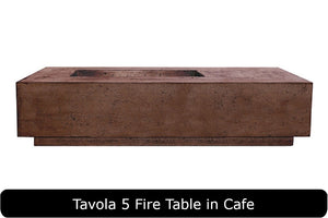 Tavola 5 Fire Table in Cafe Concrete Finish