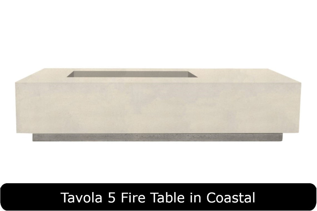 Tavola 5 Fire Table in Coastal Concrete Finish