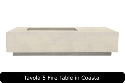 Tavola 5 Fire Table in Coastal Concrete Finish