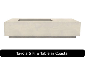 Tavola 5 Fire Table in Coastal Concrete Finish