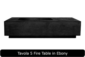 Tavola 5 Fire Table in Ebony Concrete Finish