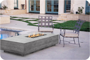 Lifestyle Image of the Tavola 5 Concrete Fire Table
