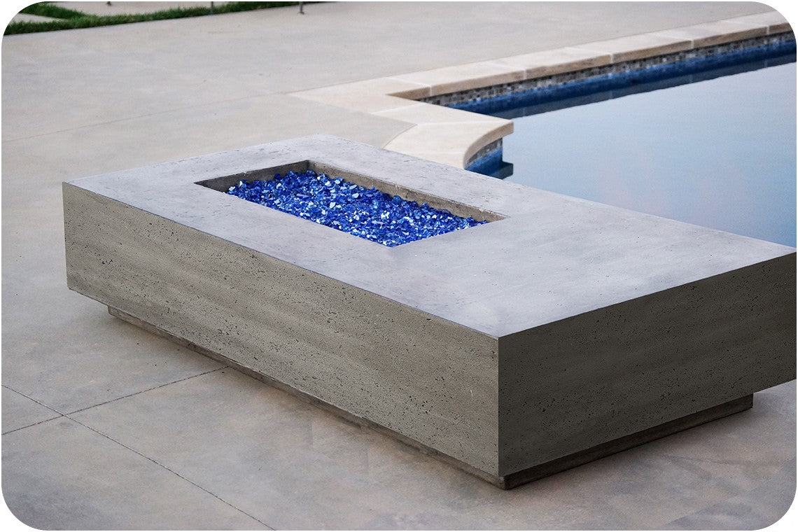 Lifestyle Image of the Tavola 5 Concrete Fire Table