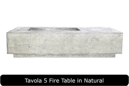 Tavola 5 Fire Table in Natural Concrete Finish