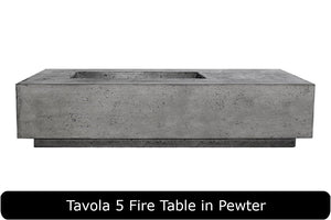 Tavola 5 Fire Table in Pewter Concrete Finish