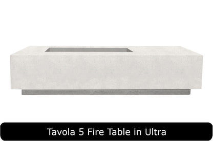 Tavola 5 Fire Table in Ultra Concrete Finish