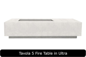 Tavola 5 Fire Table in Ultra Concrete Finish