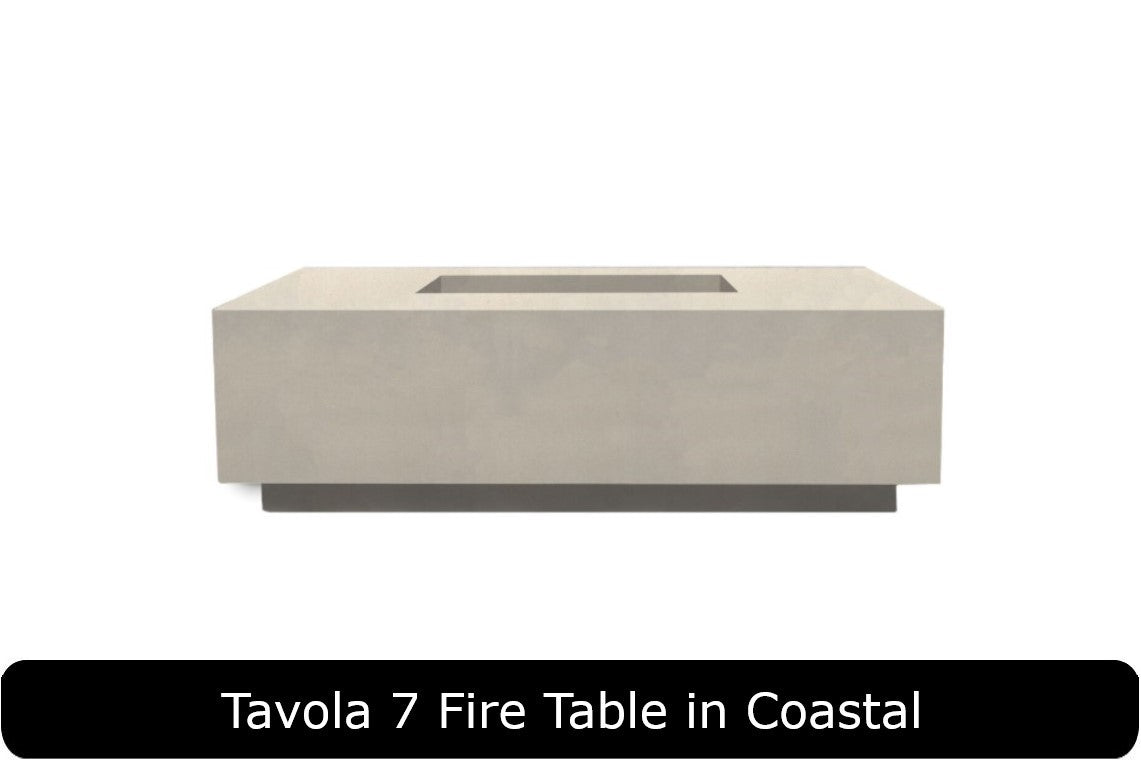 Tavola 7 Fire Table in Coastal Concrete Finish