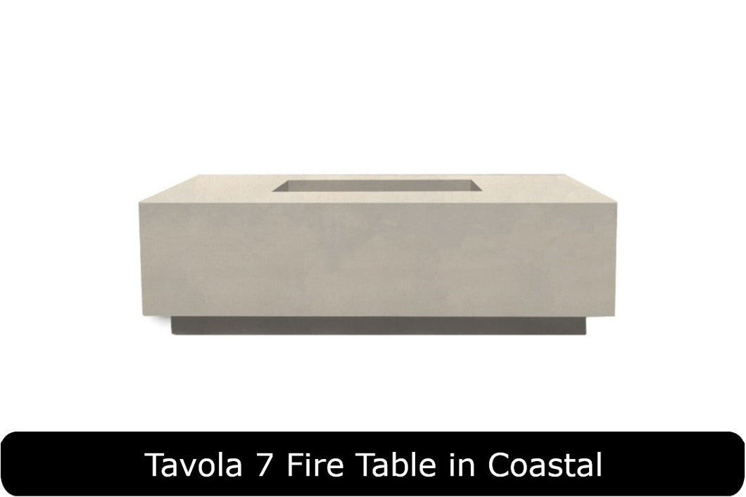 Tavola 7 Fire Table in Coastal Concrete Finish