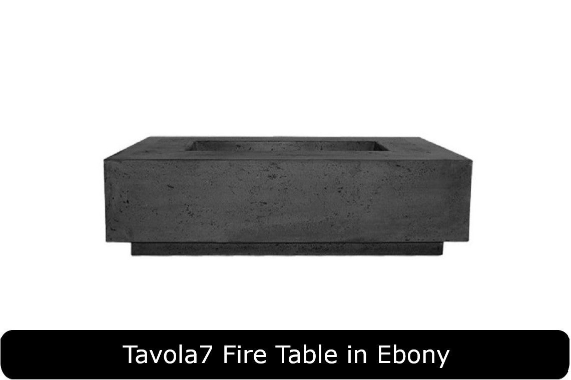 Tavola 7 Fire Table in Ebony Concrete Finish