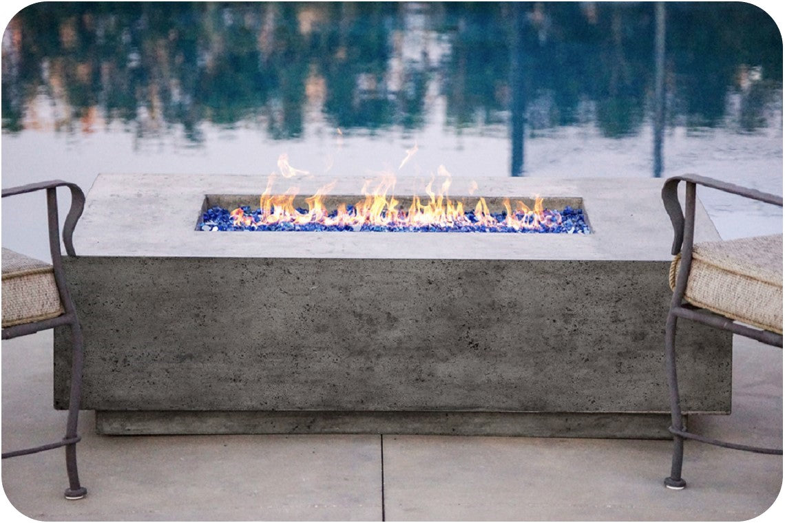 Lifestyle Image of the Tavola 7 Concrete Fire Table