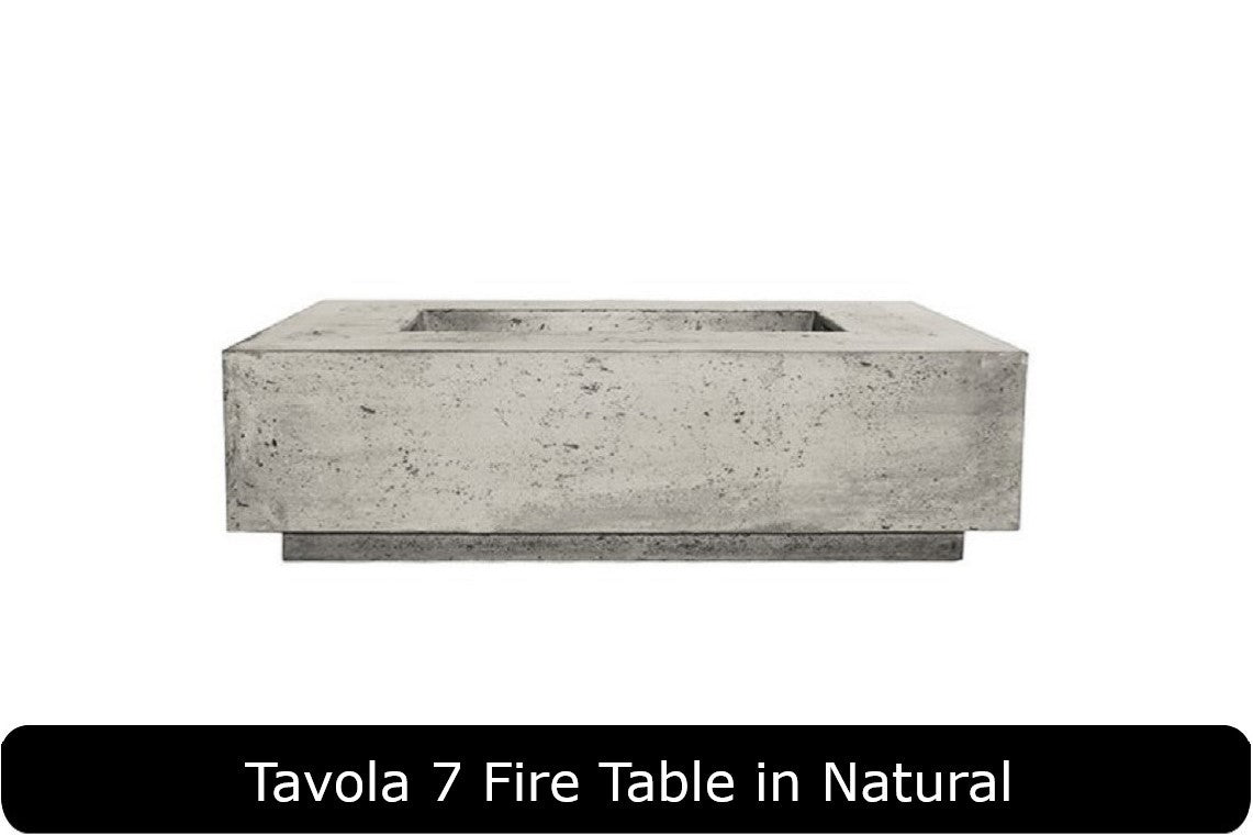 Tavola 7 Fire Table in Natural Concrete Finish