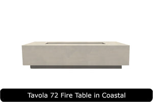 Tavola 72 Fire Table in Coastal Concrete Finish
