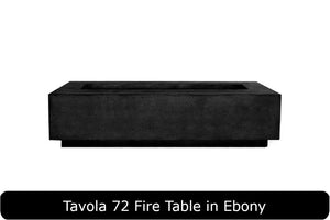 Tavola 72 Fire Table in Ebony Concrete Finish