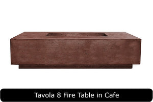 Tavola 8 Fire Table in Cafe Concrete Finish