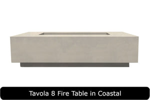 Tavola 8 Fire Table in Coastal Concrete Finish