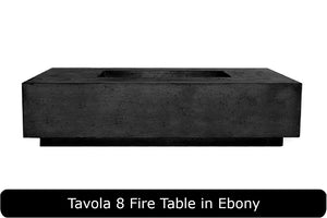 Tavola 8 Fire Table in Ebony Concrete Finish
